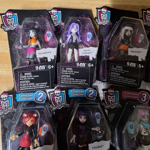 Monster High Mega Bloks Minifigures Collection 1-3 Lot of 8 -NIB - Picture 2 of 5